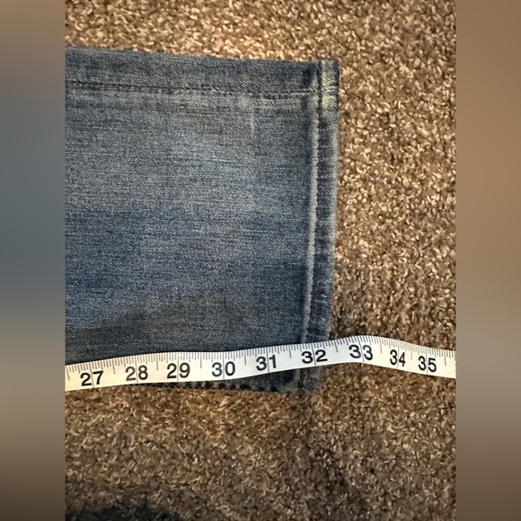 7 for all mankind AIRWEFT DENIM THE STRAIGHT jeans size 31 medium stretch - Picture 13 of 15